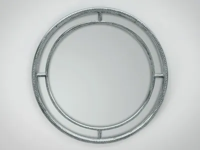 Lustro okrągłe klasyczne 10184 Ø90 cm - srebrny