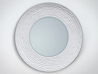 Lustro okrągłe PU442 Ø100 cm - biały