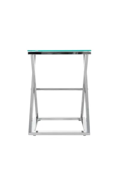 Stolik pomocniczy CRISS CROSS - srebrny