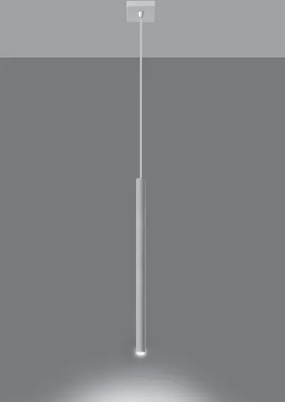 Lampa wisząca punktowa ∅8x100 cm biała