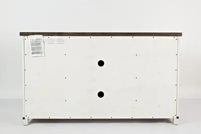 Komoda z drewna z recyklingu AVOLA 152,5 cm - biały/brązowy