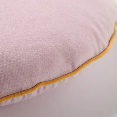 Poszewka na poduszkę bawełna różowa okrągła Ø45 cm