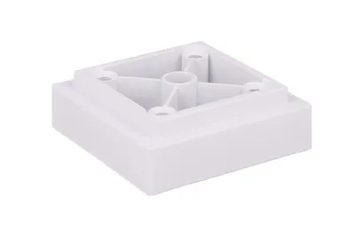 Nóżka kwadratowa 6601 - biały mat / wys. 2 cm