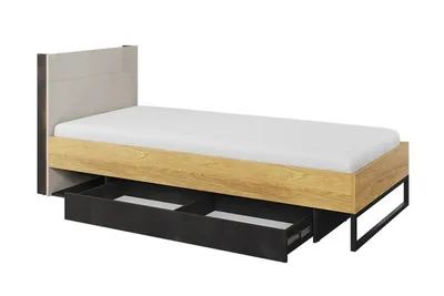 Łóżko TEEN FLEX TF-16 90x200 - hikora naturalna/silk flou