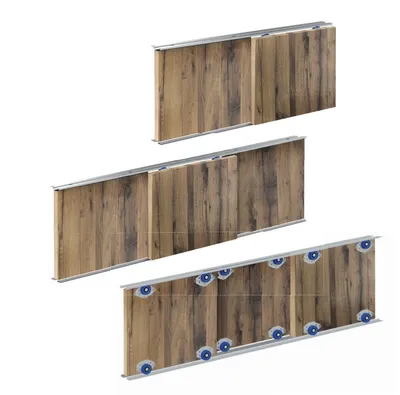 Zestaw MITRA do 2 drzwi przesuwnych - aluminium / dł. 120 cm