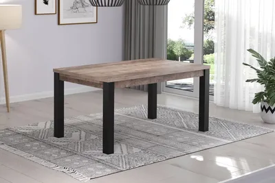 Stół EMILE 160x90 - dąb tobacco/czarny