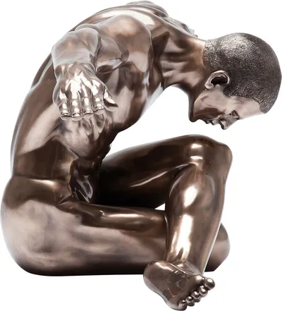 Figurka dekoracyjna NUDE MAN BOW 137 - brązowy