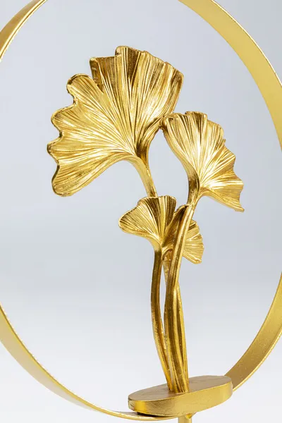 Figurka dekoracyjna GINKGO IN THE CIRCLE - złoty