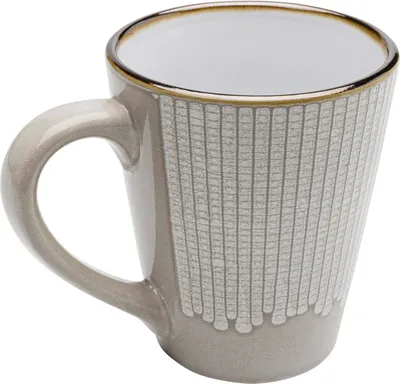 Kubek ceramiczny AMALIA - szarobeżowy