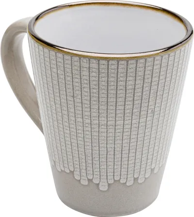 Kubek ceramiczny AMALIA - szarobeżowy