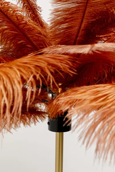 Lampa podłogowa FEATHER PALM - rdzawy/złoty