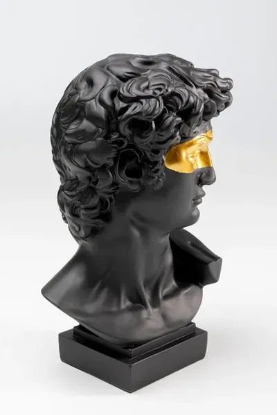Figurka dekoracyjna DAVID EYES 30 - czarny/złoty