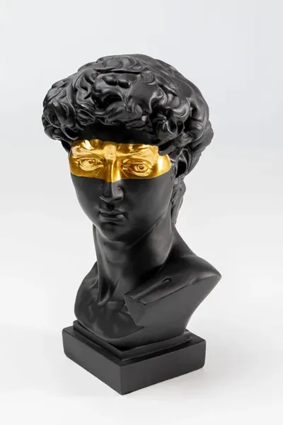 Figurka dekoracyjna DAVID EYES 30 - czarny/złoty