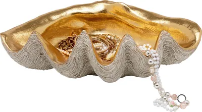 Misa dekoracyjna NOBLE SHELL 41x27 - złoty/srebrny