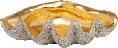 Misa dekoracyjna NOBLE SHELL 41x27 - złoty/srebrny