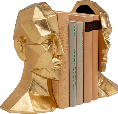 Podpórki na książki FACE - złoty