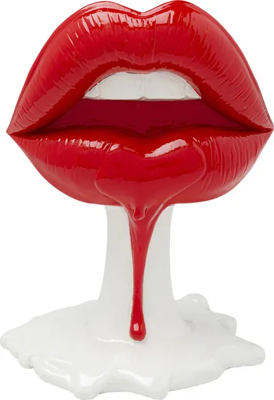 Figurka dekoracyjna HOT LIPS - czerwony/biały