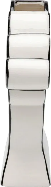 Wazon ceramiczny FAVOLA LADY 26 - biały/czarny