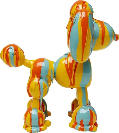 Figurka dekoracyjna pudel DOG HOLI - wielokolorowy