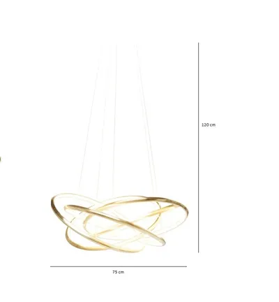 Lampa wisząca LED SATURN 75 - złoty