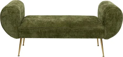 Ławka z bokami TRONO 140x50 - zielony/złoty