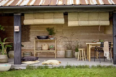 Stół ogrodowy bambusowy SOLE 200x98 - naturalny