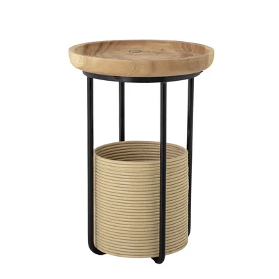 Stolik pomocniczy HITTI  Ø45 cm - naturalny