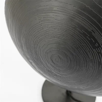 Lampa stołowa metalowa czarna 33x40 cm