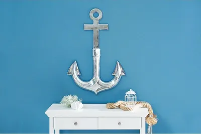 Dekoracja ścienna ANCHOR 90 - srebrny