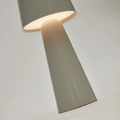 Lampa stołowa metalowa ARENYS 40 cm - szary