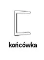 Zaślepka/końcówka L/P do cokołu RAUBASE - czarny / wys. 15 cm