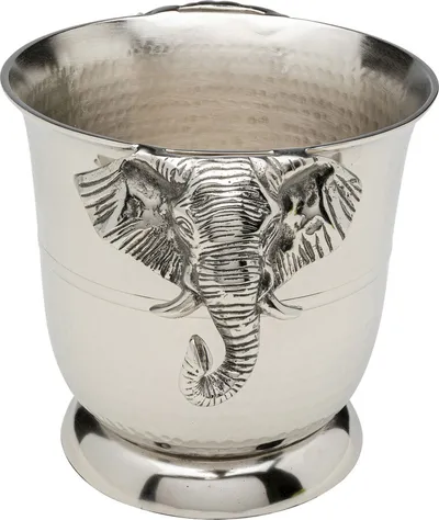 Cooler do wina HAPPY ELEPHANTS - srebrny