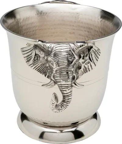 Cooler do wina HAPPY ELEPHANTS - srebrny