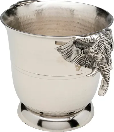 Cooler do wina HAPPY ELEPHANTS - srebrny