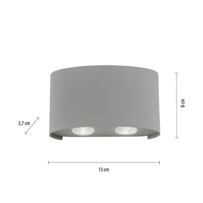 Kinkiet CARLO 9487-21 - srebrny