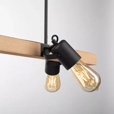 Lampa wisząca CANOP 15630-18 - czarny/naturalny