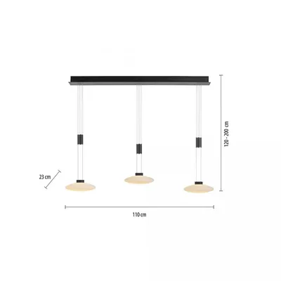 Lampa wisząca LAUTADA 2081-18 - czarny