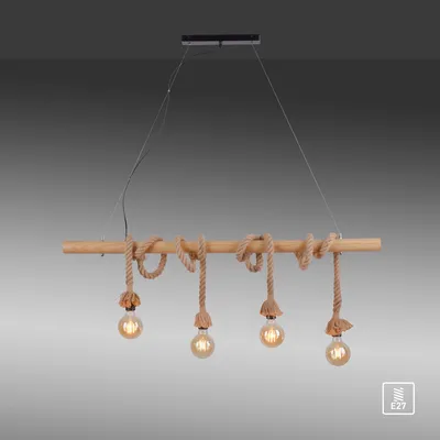 Lampa wisząca ROPE 15483-18 - naturalny