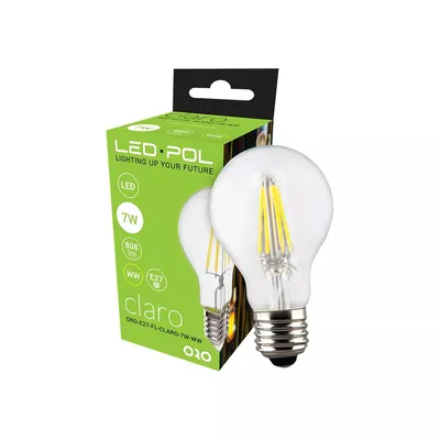 Żarówka ORO CLARO 04130 - transparentny / E27 / 7 W / 808 lm / barwa neutralna
