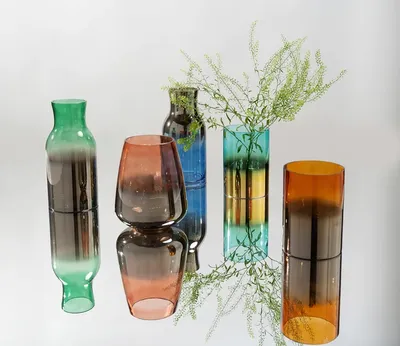 Wazon szklany GLOW 20 - pomarańczowy