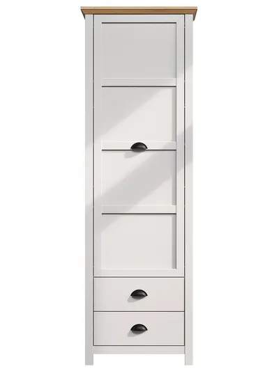 Szafa 1-drzwiowa LANDSIDE Garderoba - jasnoszary/dąb artisan
