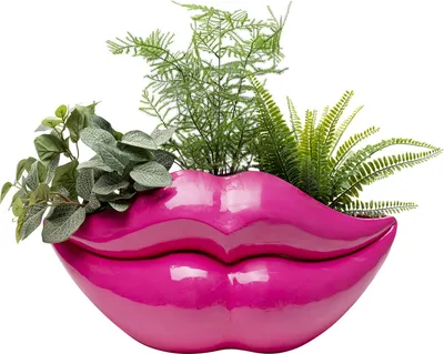 Wazon dekoracyjny LIPS - różowy