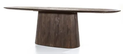 Stół owalny ARON 200x110 cm - brązowy