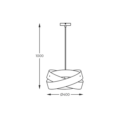 Lampa wisząca TORNADO 40 1114 - czarny