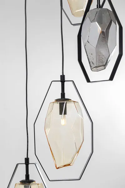Lampa wisząca DIAMOND FEVER SPIRAL - czarny