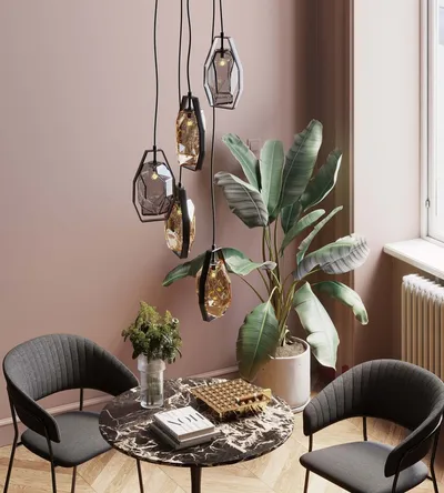 Lampa wisząca DIAMOND FEVER SPIRAL - czarny