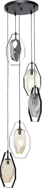 Lampa wisząca DIAMOND FEVER SPIRAL - czarny
