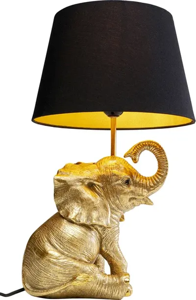 Lampa stołowa HAPPY ELEFANT - złoty/czarny