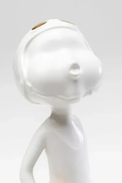 Figurka dekoracyjna BALL GIRL - biały/złoty