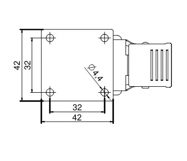 Kółko meblowe obrotowe SUPRA - przezroczysty / fi 35 mm / 30 kg / z hamulcem